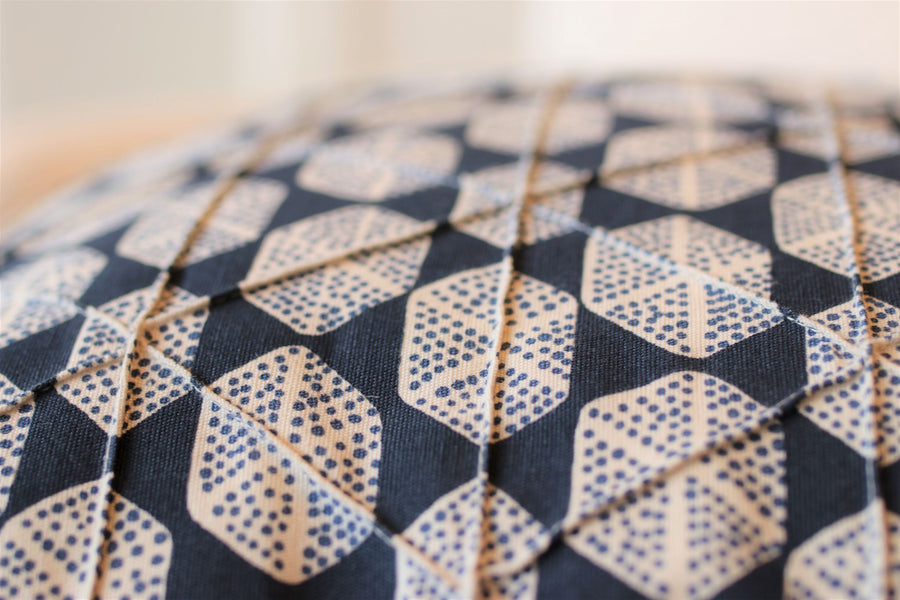 Six Sided Dot, Blue 22" Square Pillow