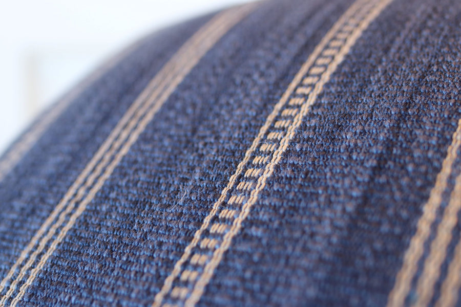 Tan On Blue Stripe 20" Square