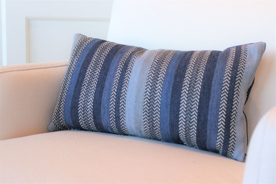 Blue Stripe with Velvet Back Rectangle