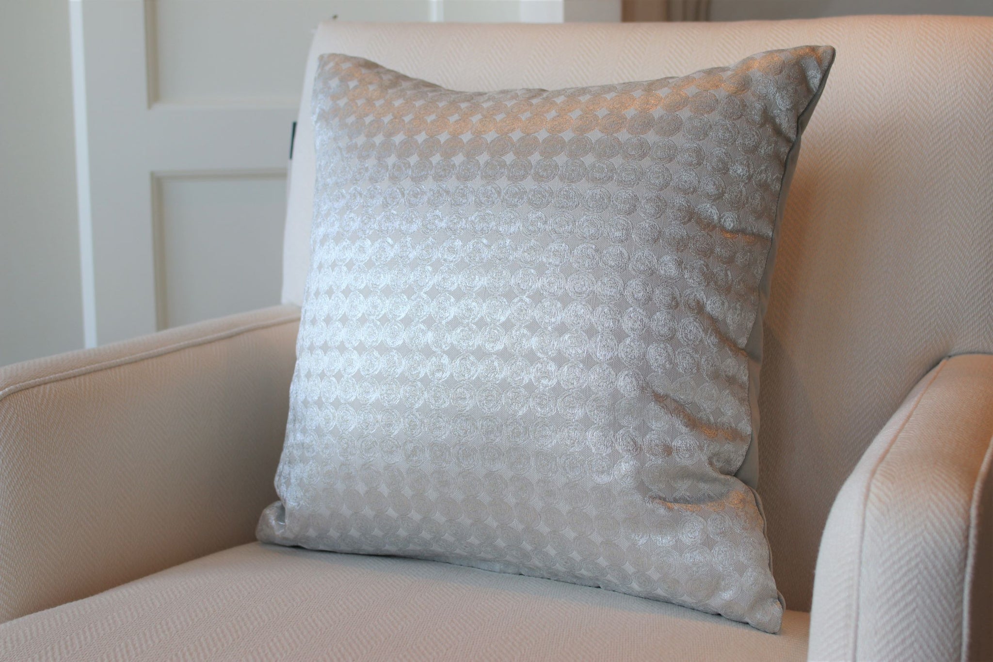 Silver Coins 20" Square