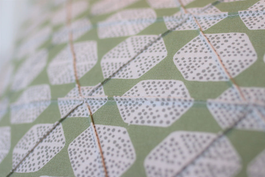 Six Sided Dot, Green 22" Square Pillow