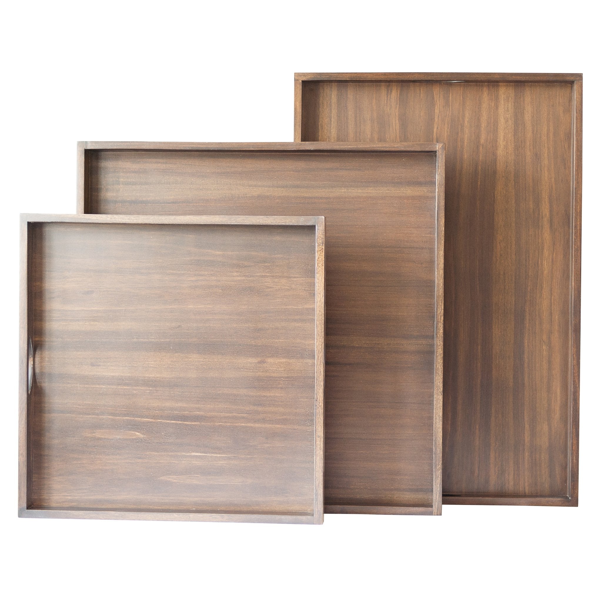 Wood Trays, Walnut Finish