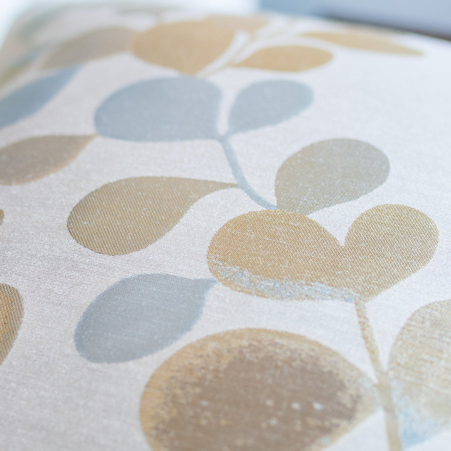 Aqua & Gold Leaf Square