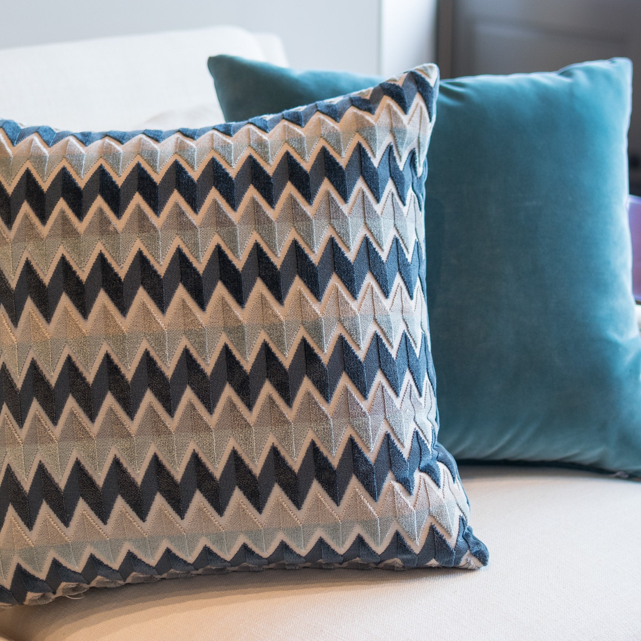 Shades Of Blue 20" Square