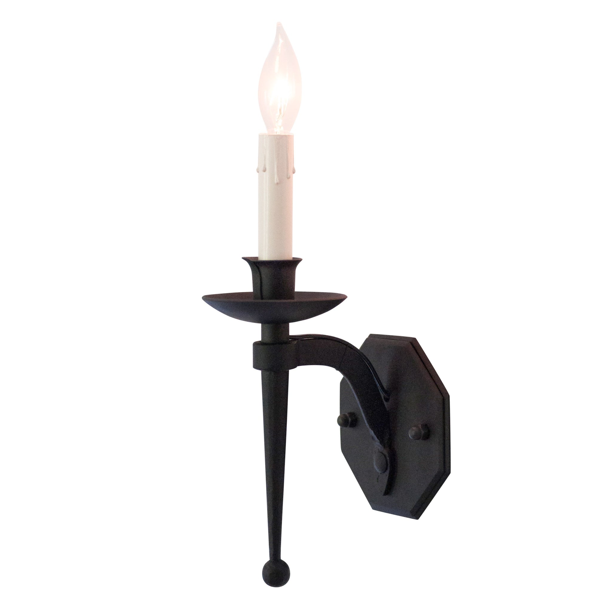 Charing Octagon Curved Arm Sconce